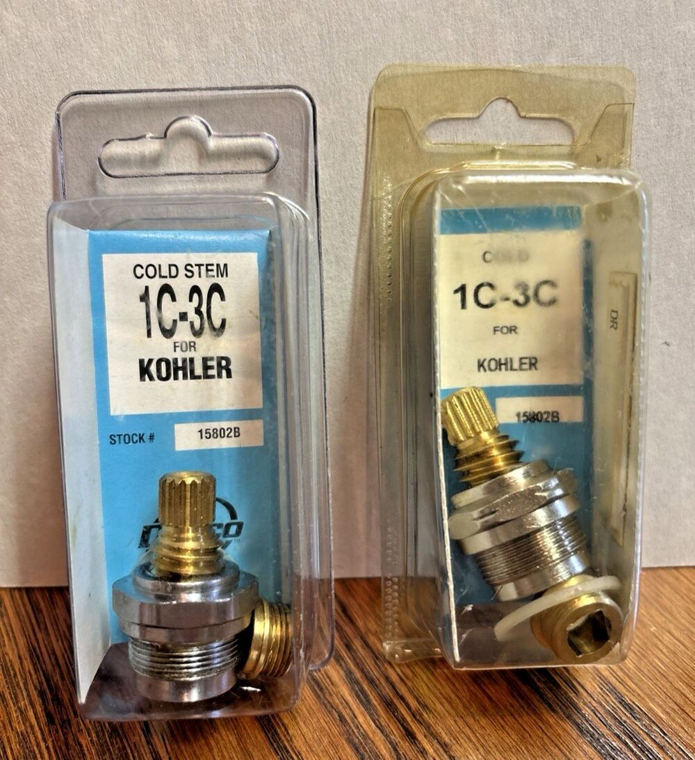 Lot of 2 Danco Cold Faucet Stems 4 Kohler 1C-3C, 15802B Repair Replacement NEW